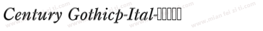 Century Gothicp-Ital字体转换